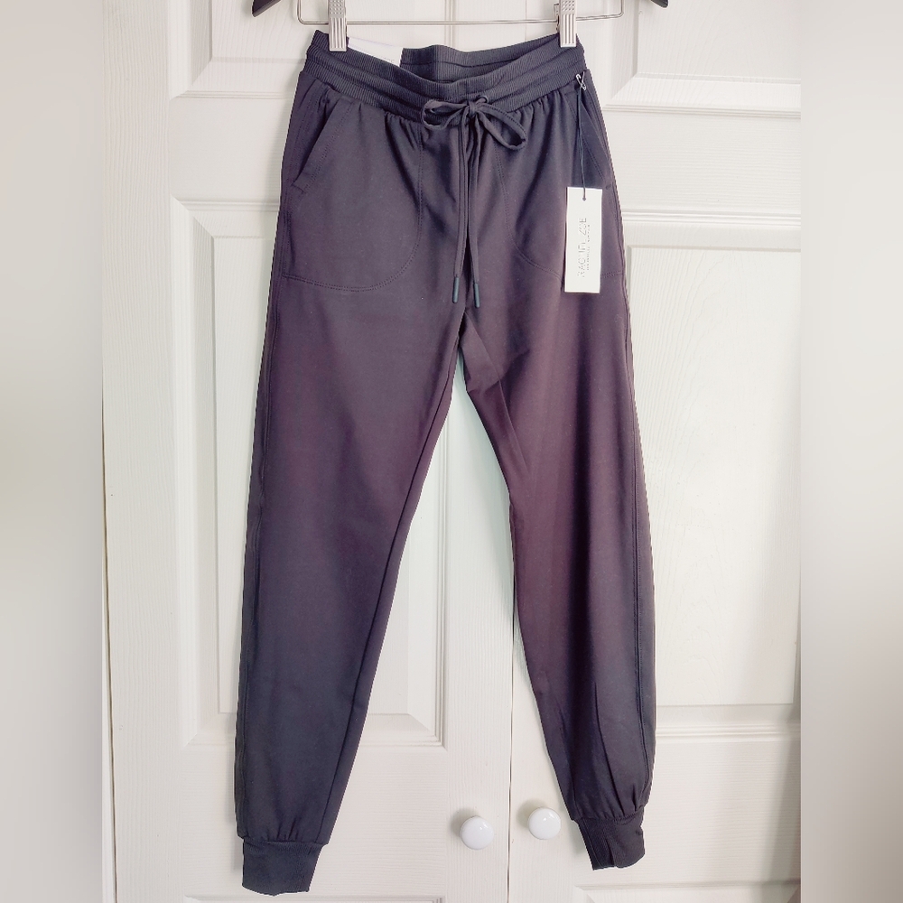 Rachel Zoe Black Jogger Sweatpants with Elastic Waistband